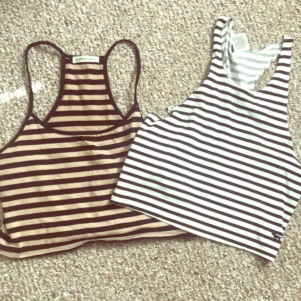Striped crop tops